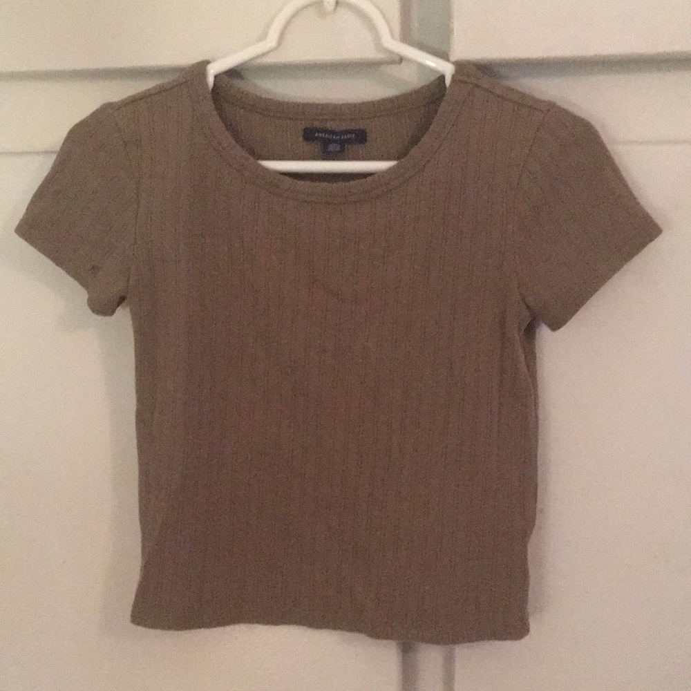 American Eagle Outfitters green ribbed crop top